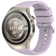 Accesorii Huawei Watch, Curea din silicon Bizon Strap Watch Silicone T compatibila cu Huawei Watch 5 46mm, Mov, lerato.ro