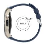 Curea din silicon Bizon Strap Watch Silicone T compatibila cu Huawei Watch 5 46mm, Dark Blue 5 - lerato.ro