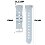 Curea din silicon Bizon Strap Watch Silicone T compatibila cu Huawei Watch 5 46mm, Light Blue 3 - lerato.ro