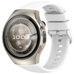 Curea din silicon Bizon Strap Watch Silicone T compatibila cu Huawei Watch 5 46mm, Alb 2 - lerato.ro