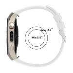 Curea din silicon Bizon Strap Watch Silicone T compatibila cu Huawei Watch 5 46mm, Alb 5 - lerato.ro
