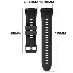 Curea din silicon Bizon Strap Watch Silicone T compatibila cu Huawei Watch 5 42mm, Negru 3 - lerato.ro