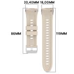 Curea din silicon Bizon Strap Watch Silicone T compatibila cu Huawei Watch 5 42mm, Bej 3 - lerato.ro