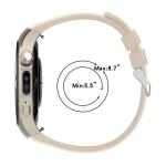Curea din silicon Bizon Strap Watch Silicone T compatibila cu Huawei Watch 5 42mm, Bej 5 - lerato.ro