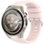 Curea din silicon Bizon Strap Watch Silicone T compatibila cu Huawei Watch 5 42mm, Roz 2 - lerato.ro