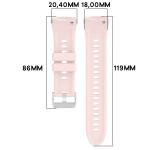 Curea din silicon Bizon Strap Watch Silicone T compatibila cu Huawei Watch 5 42mm, Roz 3 - lerato.ro