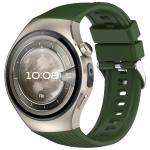 Curea din silicon Bizon Strap Watch Silicone T compatibila cu Huawei Watch 5 42mm, Dark Green 2 - lerato.ro