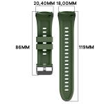 Curea din silicon Bizon Strap Watch Silicone T compatibila cu Huawei Watch 5 42mm, Dark Green 3 - lerato.ro