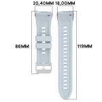 Curea din silicon Bizon Strap Watch Silicone T compatibila cu Huawei Watch 5 42mm, Light Blue 3 - lerato.ro