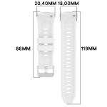 Curea din silicon Bizon Strap Watch Silicone T compatibila cu Huawei Watch 5 42mm, Alb 3 - lerato.ro