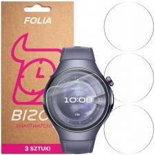 Accesorii Huawei Watch, Set 3 folii de protectie Bizon HydroFlex compatibila cu Huawei Watch 5 46 mm, Transparent, lerato.ro