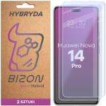 Set 2 folii sticla hibrid Bizon Hybrid Mule Duo compatibile cu Huawei nova 14 Pro, Transparent 2 - lerato.ro