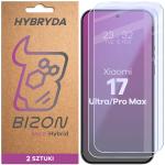 Set 2 folii sticla hibrid Bizon Hybrid Mule Duo compatibile cu Xiaomi 17 Ultra / 17 Pro Max, Transparent 2 - lerato.ro