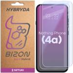 Set 2 folii sticla hibrid Bizon Hybrid Mule Duo compatibile cu Nothing Phone (4a), Transparent 2 - lerato.ro