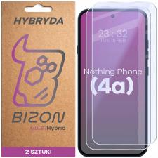 Folii Nothing, Set 2 folii sticla hibrid Bizon Hybrid Mule Duo compatibile cu Nothing Phone (4a), Transparent, lerato.ro