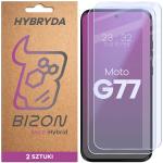 Set 2 folii sticla hibrid Bizon Hybrid Mule Duo compatibile cu Motorola Moto G77 5G, Transparent 2 - lerato.ro