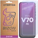 Set 2 folii sticla hibrid Bizon Hybrid Mule Duo compatibile cu Vivo V70 FE 5G, Transparent 2 - lerato.ro