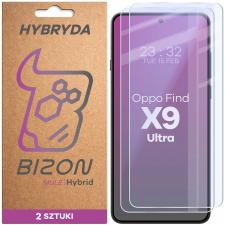 Folii protectie telefoane, Set 2 folii sticla hibrid Bizon Hybrid Mule Duo compatibile cu Oppo Find X9 Ultra, Transparent, lerato.ro