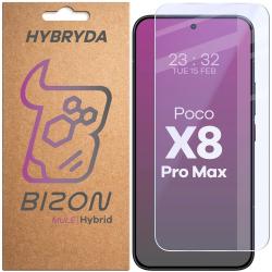 Folie sticla hibrid Bizon Hybrid Mule compatibila cu Xiaomi Poco X8 Pro Max, Transparent