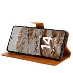 Husa flip cover Bizon Pocket compatibila cu Realme 14 Pro 5G, Maro 6 - lerato.ro