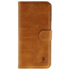 Huse si carcase Samsung Galaxy A27 5G, Husa flip cover Bizon Pocket compatibila cu Samsung Galaxy A27 5G, Maro, lerato.ro