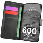 Husa flip cover Bizon Pocket compatibila cu Honor 600 5G / 600 Pro 5G, Negru 3 - lerato.ro