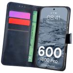Husa flip cover Bizon Pocket compatibila cu Honor 600 5G / 600 Pro 5G, Navy Blue 3 - lerato.ro