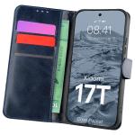 Husa flip cover Bizon Pocket compatibila cu Xiaomi 17T, Navy Blue 3 - lerato.ro