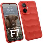 Carcasa Bizon Tur compatibila cu Xiaomi Poco F7, Rosu 3 - lerato.ro
