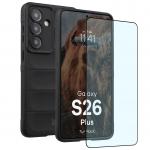 Kit protectie 2 in 1 BizonMobile, Carcasa Bizon Tur si Folie sticla securizata Bizon Glass Edge, compatibil cu Samsung Galaxy S26 Plus, Negru 2 - lerato.ro