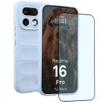 Kit protectie 2 in 1 BizonMobile, Carcasa Bizon Tur si Folie sticla securizata Bizon Glass Edge, compatibil cu Realme 16 Pro 5G, Light Blue 2 - lerato.ro