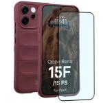 Kit protectie 2 in 1 BizonMobile, Carcasa Bizon Tur si Folie sticla securizata Bizon Glass Edge, compatibil cu Oppo Reno 15 F / FS, Dark Purple 2 - lerato.ro