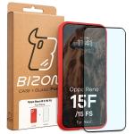 Kit protectie 2 in 1 BizonMobile, Carcasa Bizon Tur si Folie sticla securizata Bizon Glass Edge, compatibil cu Oppo Reno 15 F / FS, Rosu 11 - lerato.ro
