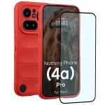 Kit protectie 2 in 1 BizonMobile, Carcasa Bizon Tur si Folie sticla securizata Bizon Glass Edge, compatibil cu Nothing Phone (4a) Pro, Rosu 2 - lerato.ro
