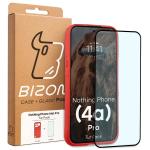 Kit protectie 2 in 1 BizonMobile, Carcasa Bizon Tur si Folie sticla securizata Bizon Glass Edge, compatibil cu Nothing Phone (4a) Pro, Rosu 8 - lerato.ro