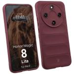 Kit protectie 2 in 1 BizonMobile, Carcasa Bizon Tur si Folie sticla securizata Bizon Glass Edge, compatibil cu Honor Magic 8 Lite, Dark Purple 4 - lerato.ro