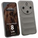 Kit protectie 2 in 1 BizonMobile, Carcasa Bizon Tur si Folie sticla securizata Bizon Glass Edge, compatibil cu Honor Magic 8 Lite, Light Grey 4 - lerato.ro