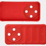 Kit protectie 2 in 1 BizonMobile, Carcasa Bizon Tur si Folie sticla securizata Bizon Glass Edge, compatibil cu Honor Magic 8 Lite, Rosu 8 - lerato.ro