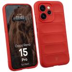 Kit protectie 2 in 1 BizonMobile, Carcasa Bizon Tur si Folie sticla securizata Bizon Glass Edge, compatibil cu Oppo Reno 15 Pro, Rosu 4 - lerato.ro