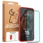 Kit protectie 2 in 1 BizonMobile, Carcasa Bizon Tur si Folie sticla securizata Bizon Glass Edge, compatibil cu Oppo Reno 15 Pro, Rosu 11 - lerato.ro