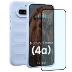 Kit protectie 2 in 1 BizonMobile, Carcasa Bizon Tur si Folie sticla securizata Bizon Glass Edge, compatibil cu Nothing Phone (4a), Light Blue 2 - lerato.ro