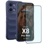 Kit protectie 2 in 1 BizonMobile, Carcasa Bizon Tur si Folie sticla securizata Bizon Glass Edge, compatibil cu Xiaomi Poco X8 Pro Max, Dark Blue 2 - lerato.ro