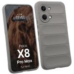 Kit protectie 2 in 1 BizonMobile, Carcasa Bizon Tur si Folie sticla securizata Bizon Glass Edge, compatibil cu Xiaomi Poco X8 Pro Max, Light Grey 4 - lerato.ro