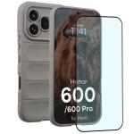 Kit protectie 2 in 1 BizonMobile, Carcasa Bizon Tur si Folie sticla securizata Bizon Glass Edge, compatibil cu Honor 600 5G / 600 Pro 5G, Light Grey 2 - lerato.ro