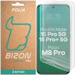 Set 2 folii protectie Bizon Film Hydrogel compatibile cu Xiaomi Redmi Note 15 Pro 5G / 15 Pro Plus 5G / POCO M8 Pro 5G, Transparent 2 - lerato.ro