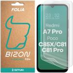 Set 2 folii protectie Bizon Film Hydrogel compatibile cu Xiaomi Redmi A7 Pro / POCO C85X / C81 / C81 Pro, Transparent 2 - lerato.ro