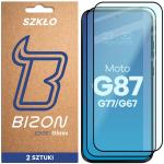 Set 2 folii sticla securizata Bizon Glass Edge Duo compatibile cu Motorola Moto G67 5G / G77 5G / G87 5G, Negru 2 - lerato.ro