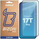 Set 2 folii sticla securizata Bizon Glass Edge Duo compatibile cu Xiaomi 17T Pro, Negru 2 - lerato.ro