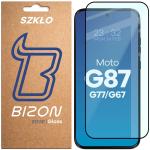 Folie sticla securizata Bizon Glass Edge compatibila cu Motorola Moto G67 5G / G77 5G / G87 5G, Negru 2 - lerato.ro