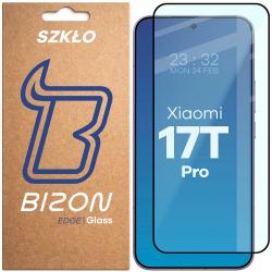 Folie sticla securizata Bizon Glass Edge compatibila cu Xiaomi 17T Pro, Negru